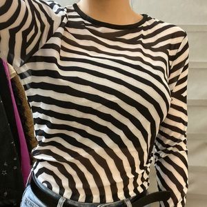 Striped Sheer top.